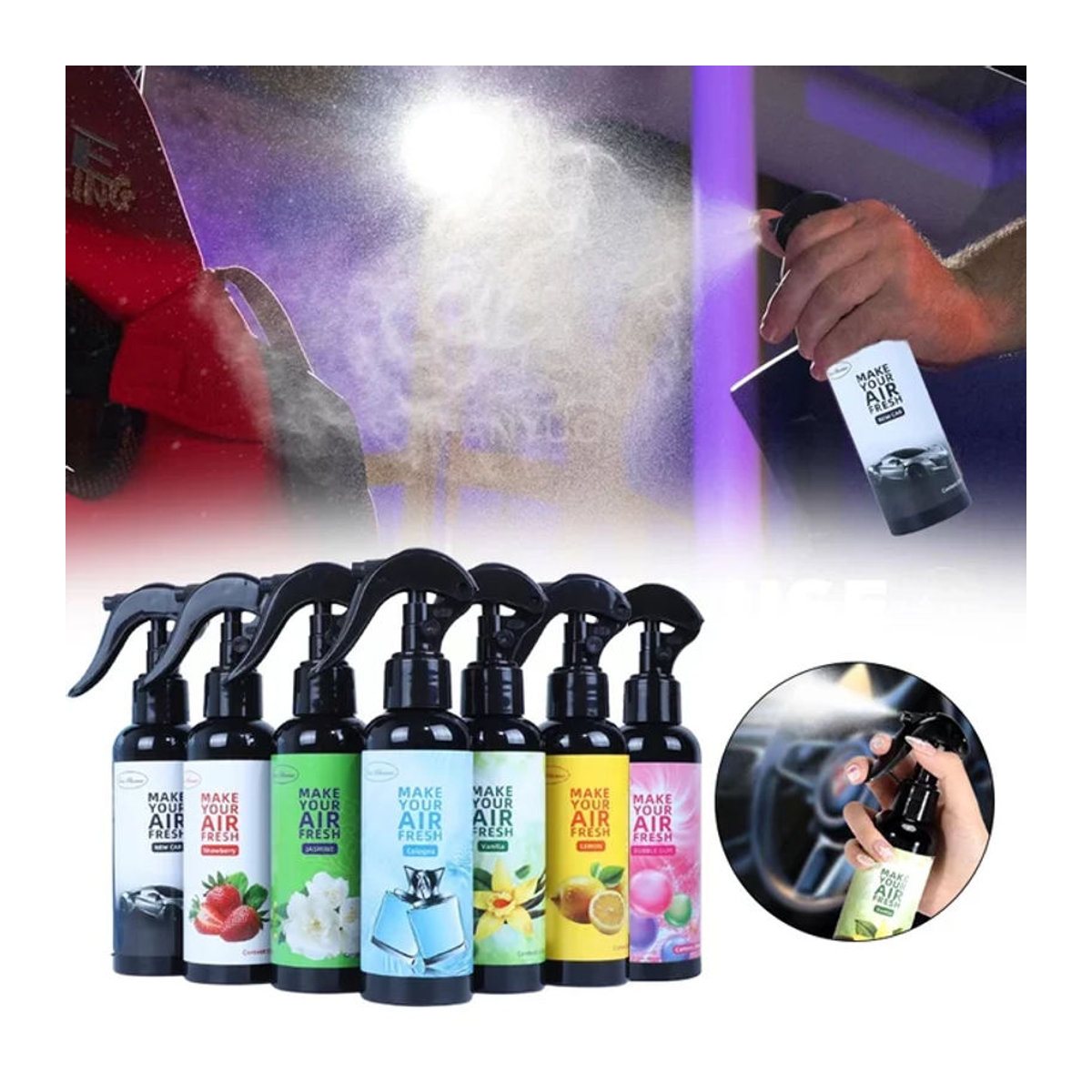Amagi Lufterfrischer Hand Spray mit floralem Duft, 150ml, mehrfarbig - Bild 1