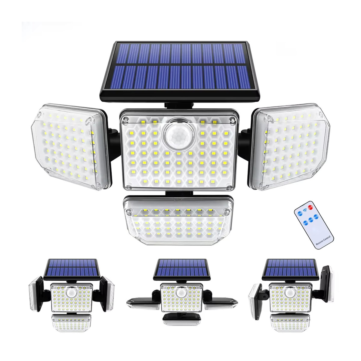 AMARYLLIS LED Solar-Außenleuchte Schwarz mit 3 Modi und verstellbarem Beleuchtungskopf als Solar-Sicherheitsflutlicht für Garten, Garage und Hof - Bild 6