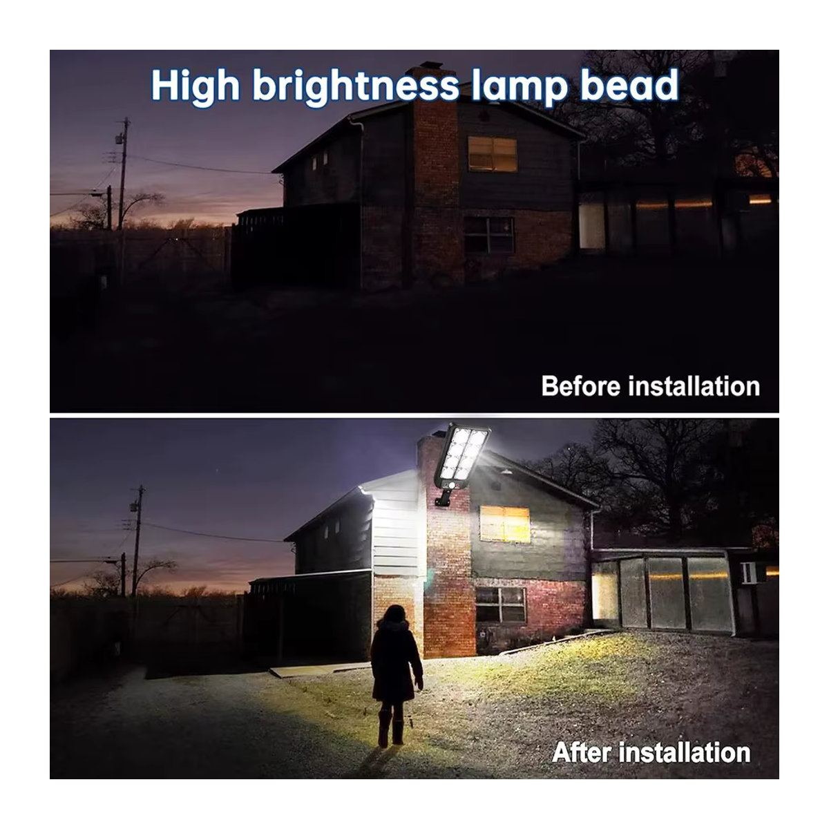 AMARYLLIS Solar Laterne mit LED und Bewegungssensor, IP65 wasserdichte Solar Außenleuchte mit Fernbedienung, Schwarz - Bild 6