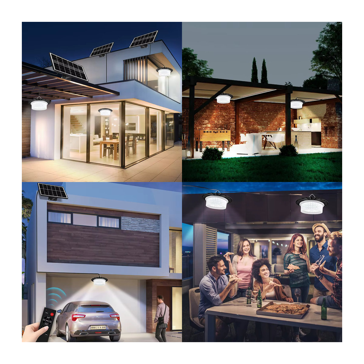 AMARYLLIS Solar Pendelleuchte mit 244 LED, wasserdicht, Schwarz, 5 Modi für Camping und Outdoor - Bild 4