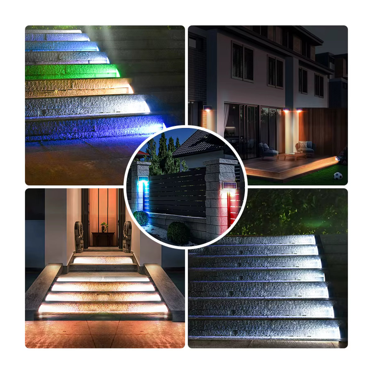 AMARYLLIS Solarleuchte LED Outdoor Schrittlampe mit Objektiv Design in Silber, IP67 wasserdicht, minimalistisch - Bild 5