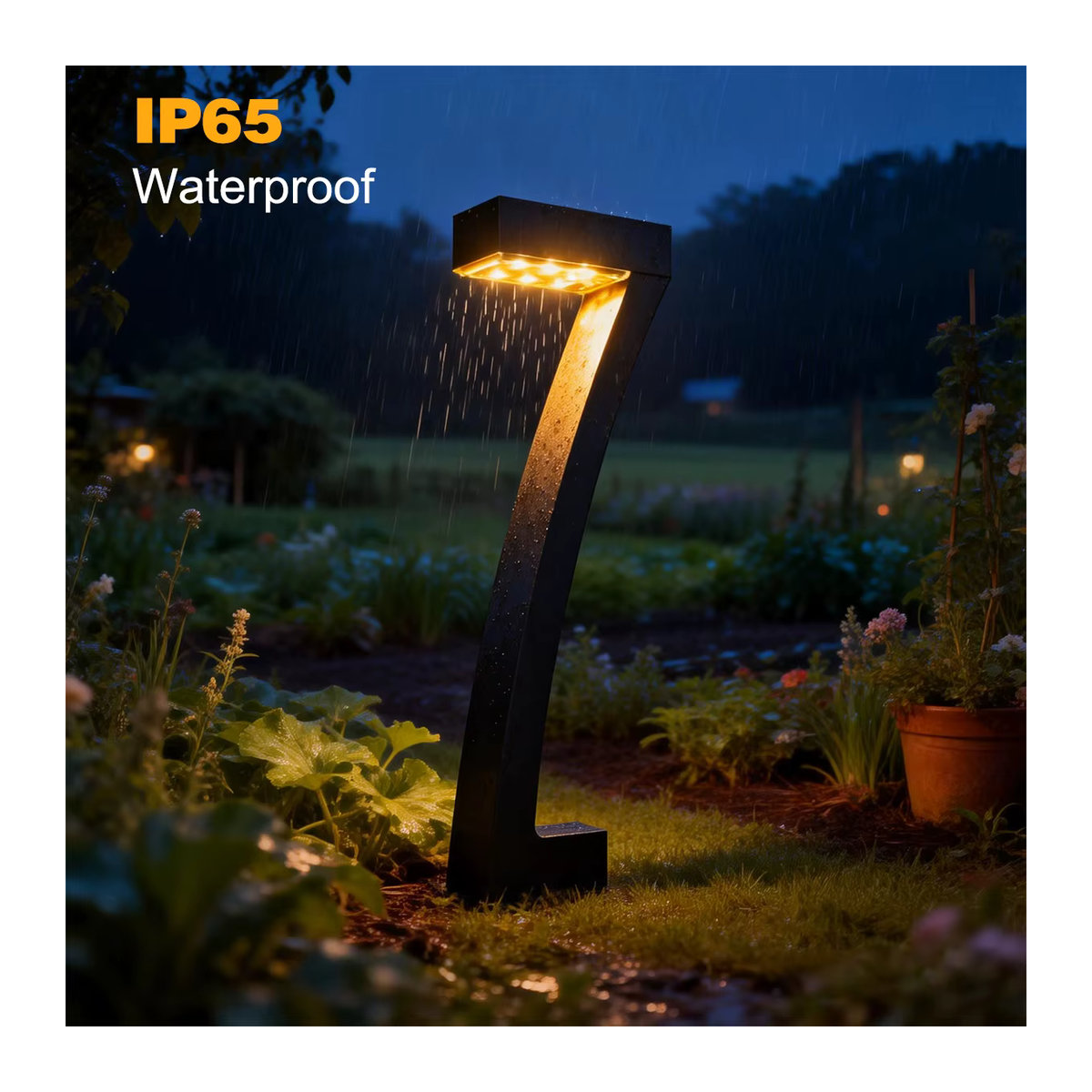 Amaryllis Solarleuchten für Garten und Rasen in 7 Formen, IP65 Wasserdicht, 6 LED Wegeleuchten in Schwarz - Bild 4
