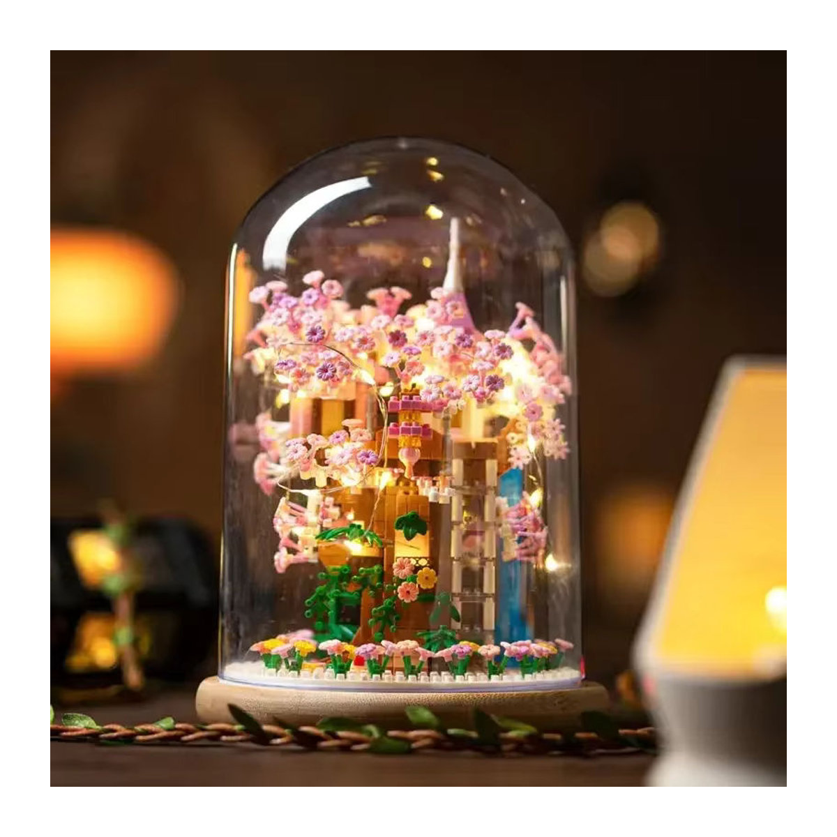 AMAZINGBLOKS DIY Modellbausteine Sakura Bonsai Baum mit Pfirsichblüten in Mehrfarbig für Erwachsene - Bild 2