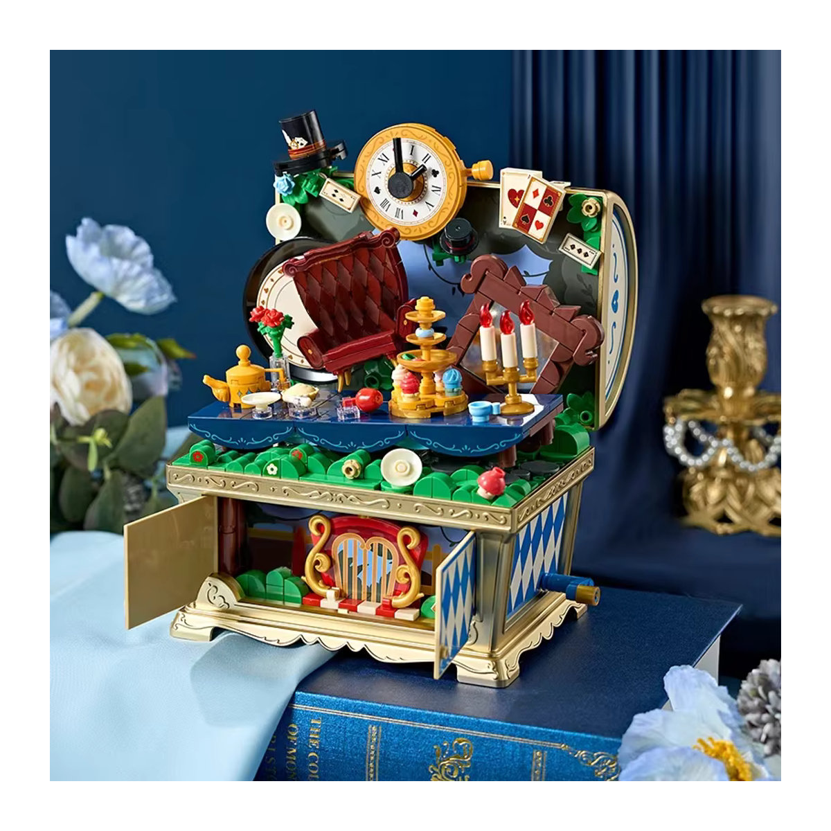 AMAZINGBLOKS Märchenhafte Spieluhr-Schatztruhe mit Märchen-Szenen-Bausteinen in Mehrfarbig als DIY-Ornament aus Kunststoff - Bild 5