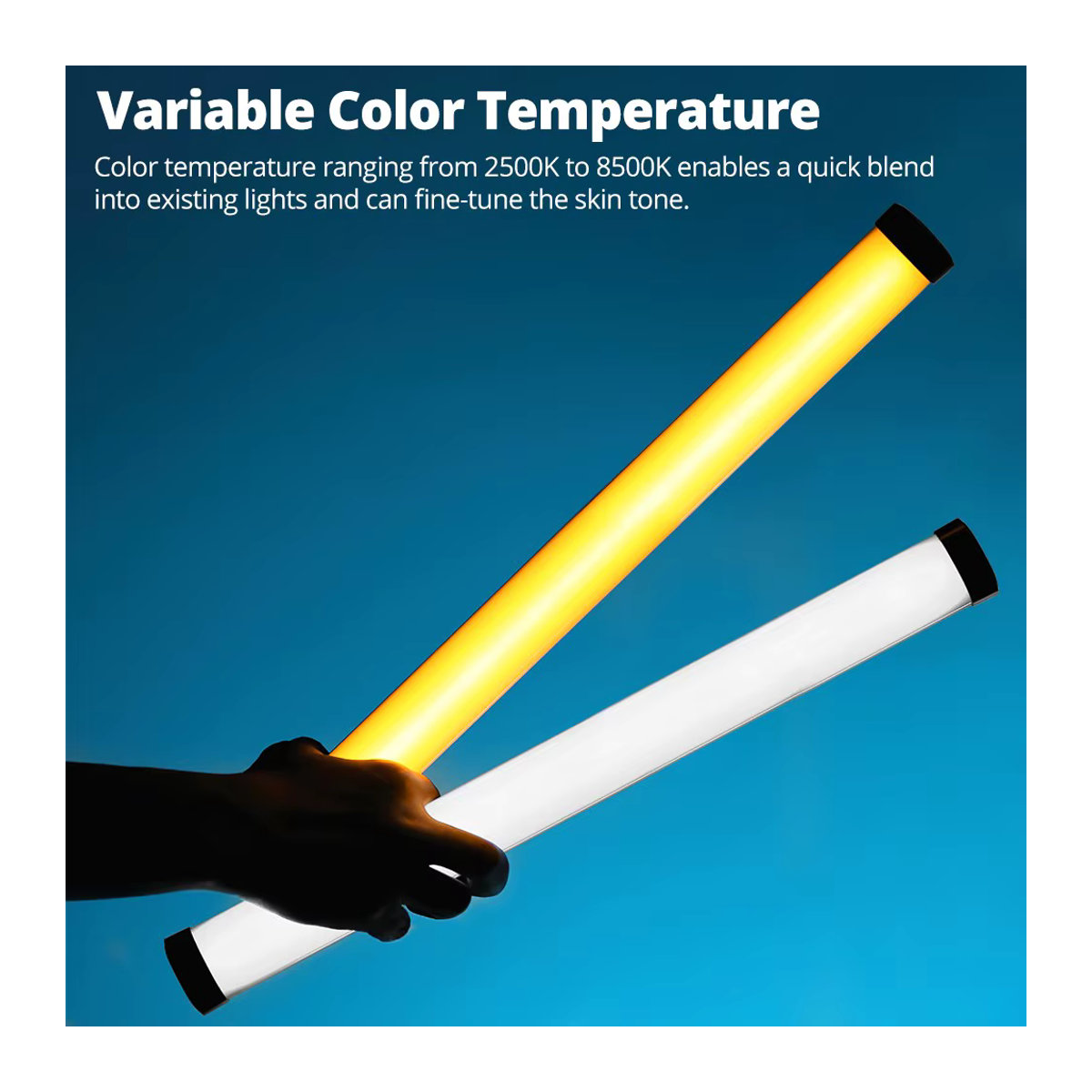 AMBITFUL Liebes a2 pro RGB LED Video-Stick Vollfarb-Röhrenlicht mit integrierter Lithium-Batterie und App-Steuerung (2500K-8500K) - Bild 5