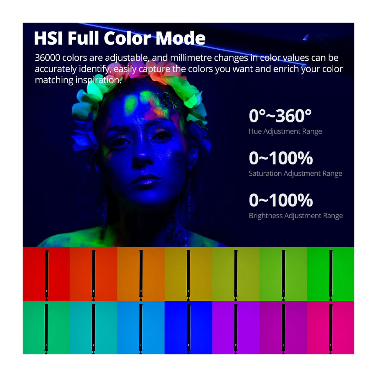 AMBITFUL Liebes a2 pro RGB LED Video-Stick Vollfarb-Röhrenlicht mit integrierter Lithium-Batterie und App-Steuerung (2500K-8500K) - Bild 6