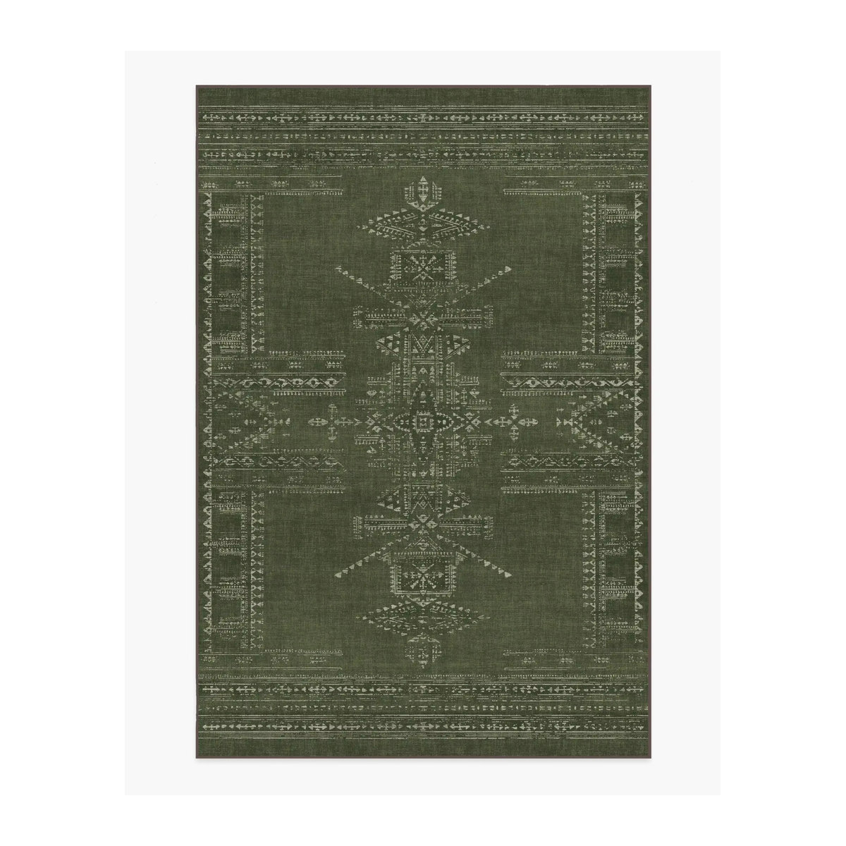 Amira Teppich in Grün mit geometrischem Design für Wohnzimmer und Schlafzimmer - Bild 3