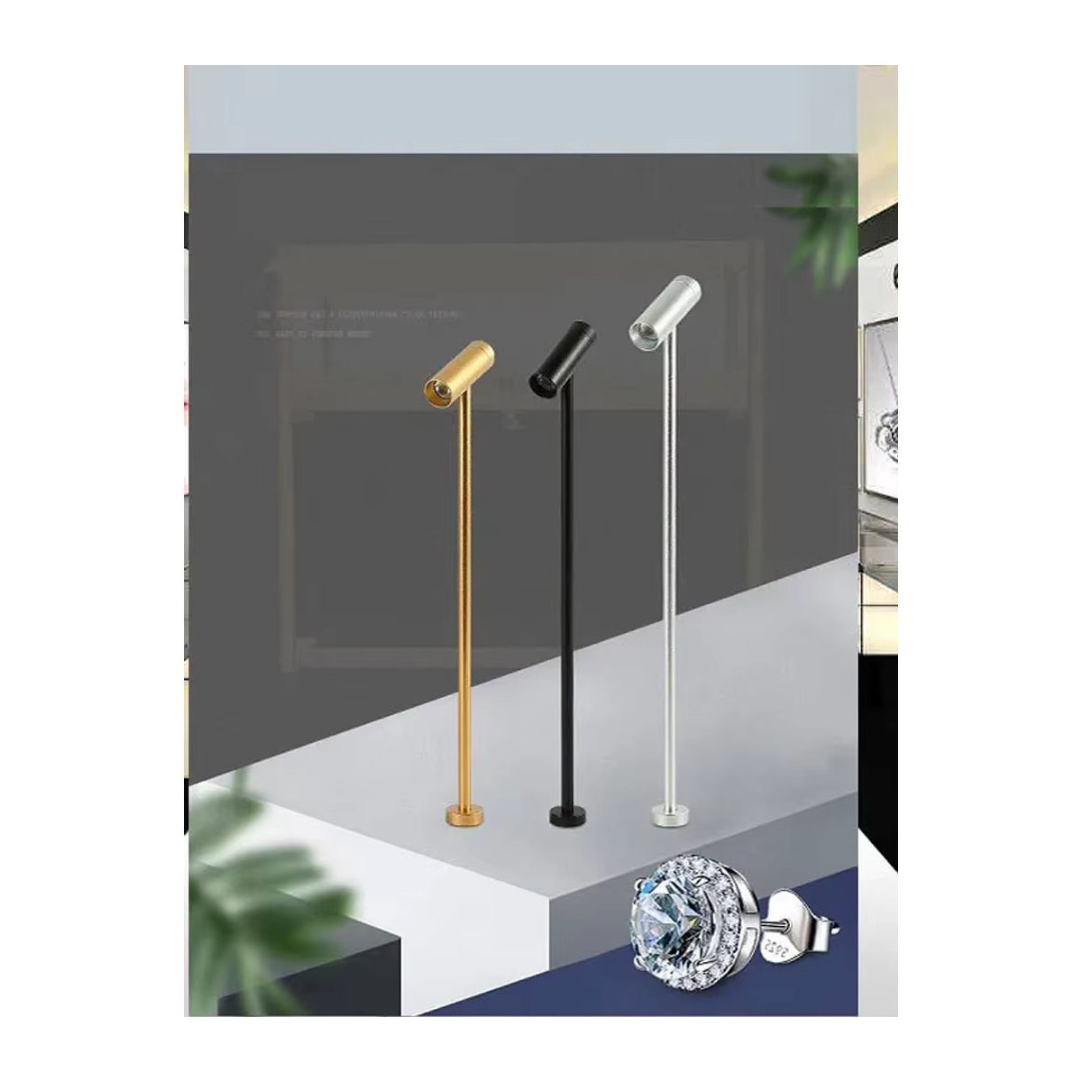 Amirpeak LED Strahler 3W Drehbare Display Lampe in Bunt für Schaufenster und Desktop - Bild 1
