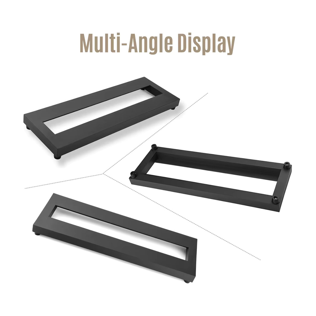 ammoon Gitarreneffektpedalbrett aus Aluminiumlegierung in Schwarz mit Tragetasche, B: 38,1 cm x T: 12,45 cm - Bild 2
