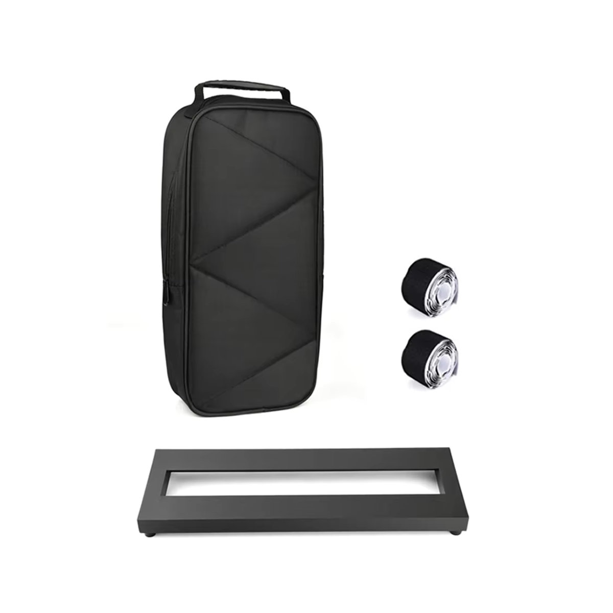 ammoon Gitarreneffektpedalbrett aus Aluminiumlegierung in Schwarz mit Tragetasche, B: 38,1 cm x T: 12,45 cm - Bild 7