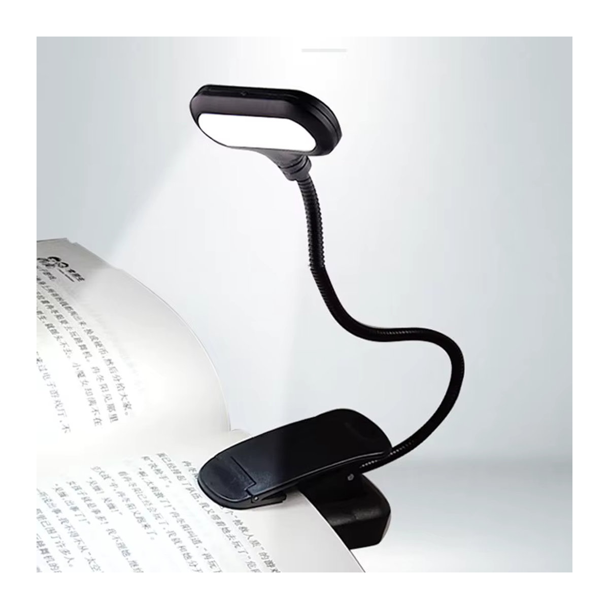 Ammtoo Mini-LED-Buchlampe in Schwarz, batteriebetriebene und flexible Tischlampe aus Kunststoff zum Lesen und Lernen - Bild 6