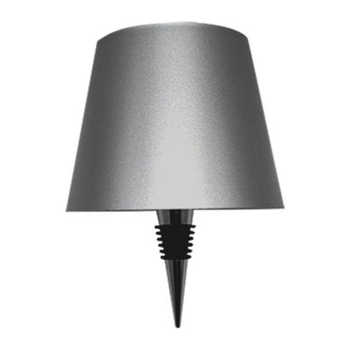 Amusedly LED Tischlampe in Wein-Flaschen-Design, grau, kabellos mit USB-Aufladung und dimmbarer Touch-Steuerung - Bild 1