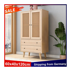 Anajqaqia Kommode in Eiche Natur mit 2 Türen und 2 Schubladen im skandinavischen Design als Sideboard oder Highboard für dein Wohnzimmer