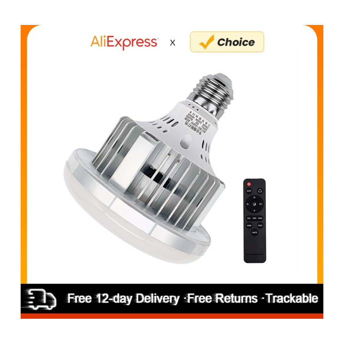 Andoer LED-Glühbirne 85 W mit E27-Halterung und Fernbedienung für Fotostudios, dimmbar, 3200 K-5500 K - Bild 1