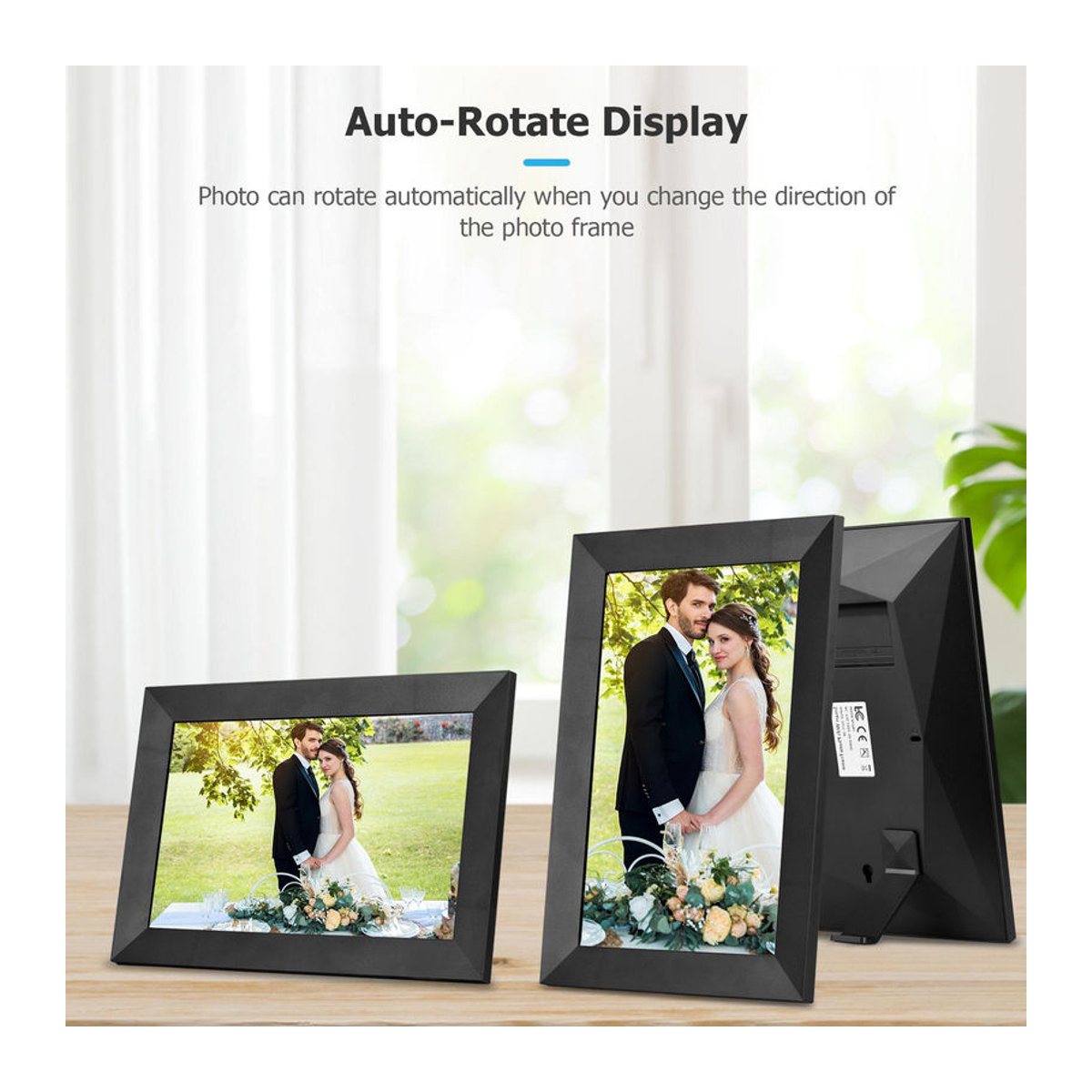 Andoer Smart WiFi Digitaler Bilderrahmen 8 Zoll mit IPS Touchscreen, Videowiedergabe und Musikwiedergabe, Schwarz, B/H: 20 x 13 cm - Bild 5