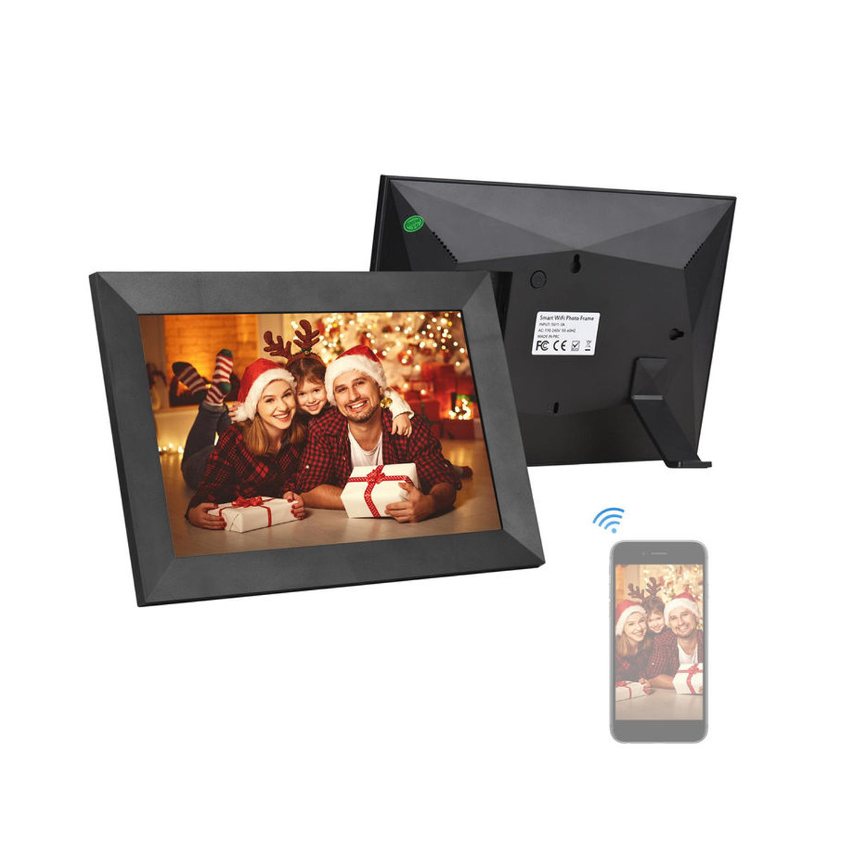 Andoer Smart WiFi Digitaler Bilderrahmen 8 Zoll mit IPS Touchscreen, Videowiedergabe und Musikwiedergabe, Schwarz, B/H: 20 x 13 cm - Bild 7