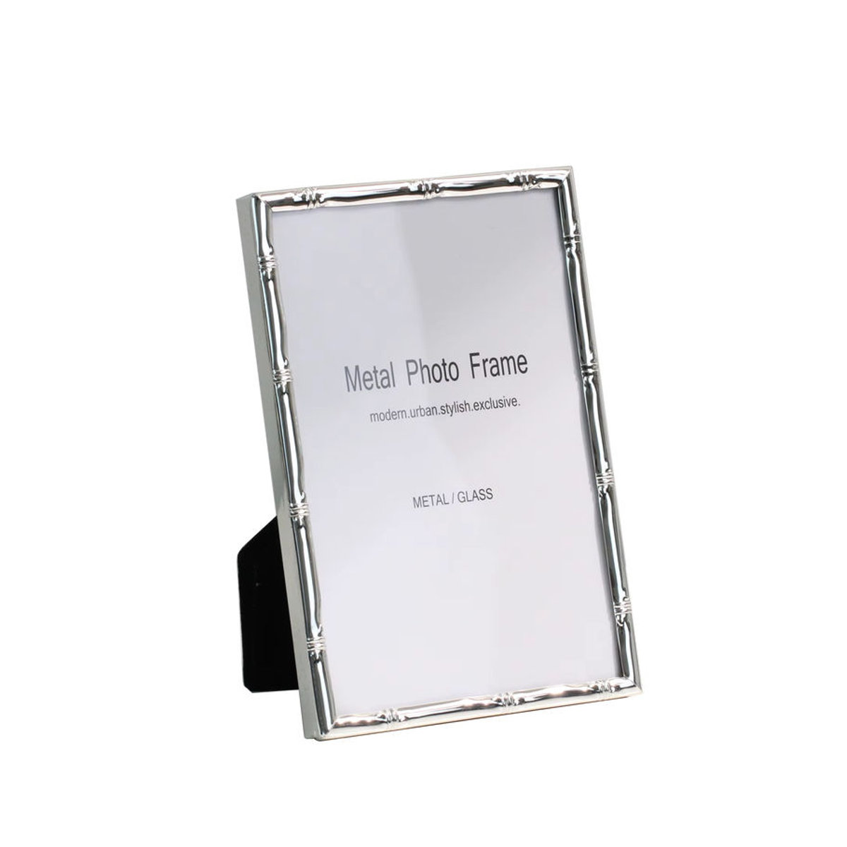 ANGDUO Aluminium-Fotorahmen aus Metall in Silber, rechteckiger Bilderrahmen als Tischaufsteller für Hochzeit und Dekoration, 10x15 cm - Bild 4