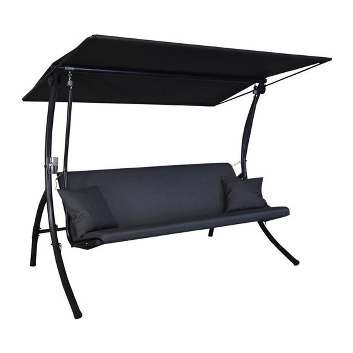 Angerer Freizeitmöbel Hollywoodschaukel Motion Zip 3-Sitzer mit Auflagen Grau Anthrazit B/H/T: 210 x 145 x 160 cm - Bild 1