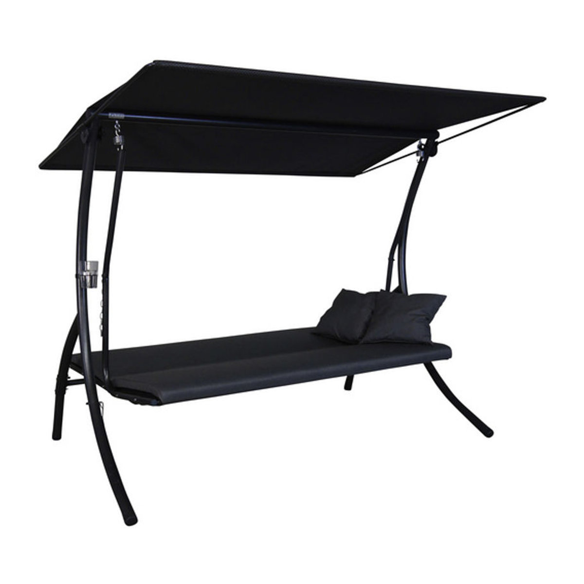 Angerer Freizeitmöbel Hollywoodschaukel Motion Zip 3-Sitzer mit Auflagen Grau Anthrazit B/H/T: 210 x 145 x 160 cm - Bild 2