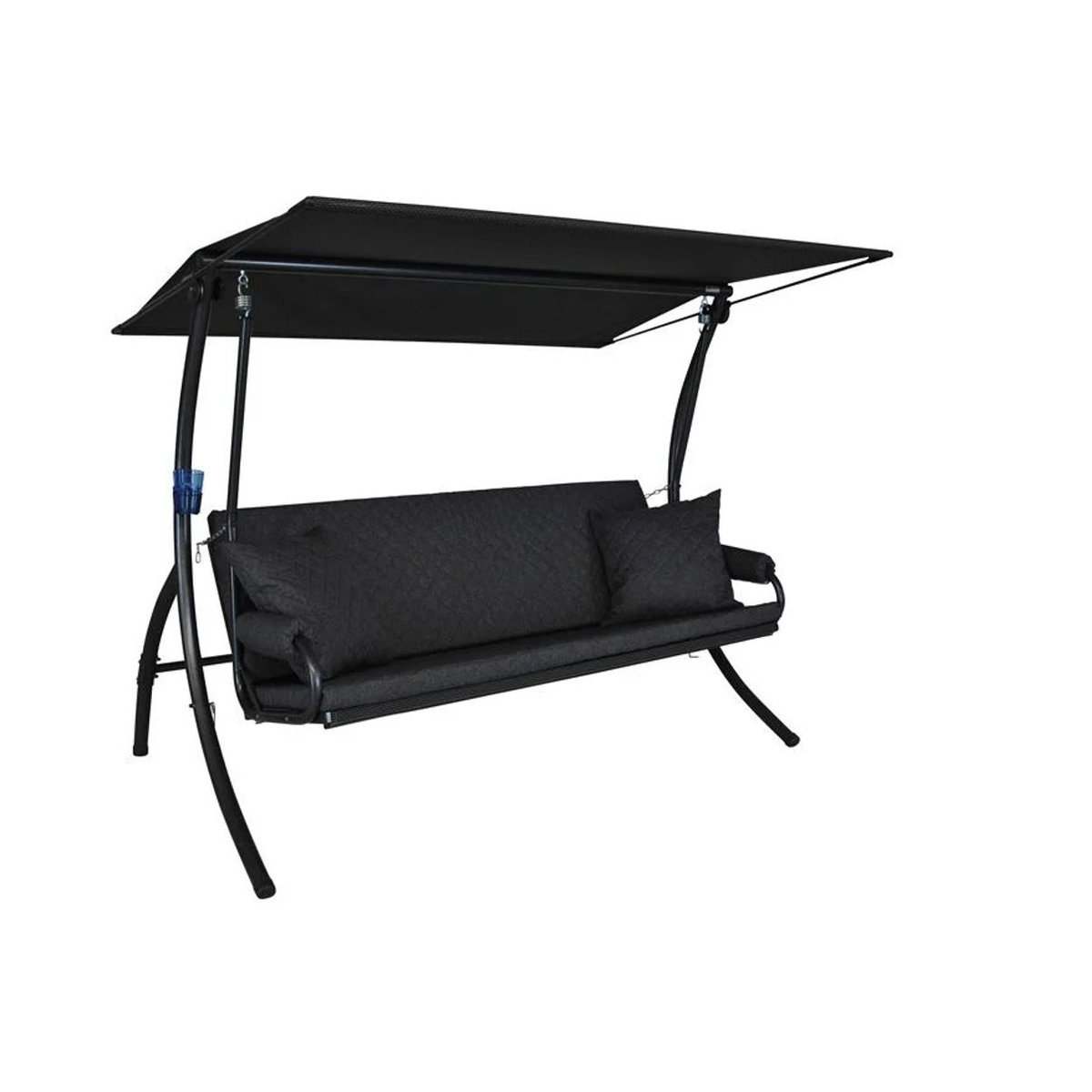 Angerer Hollywoodschaukel Elegance Joy 3-Sitzer in Grau mit Auflagen - Bild 2
