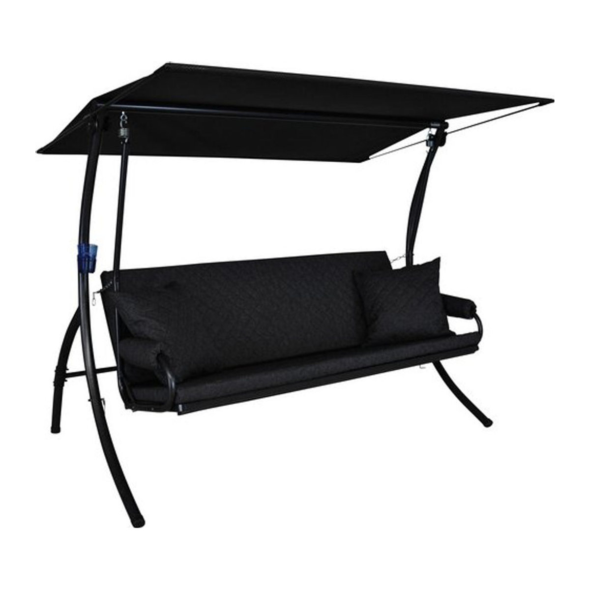 Angerer Hollywoodschaukel Elegance Joy 3-Sitzer in Grau mit Auflagen - Bild 3