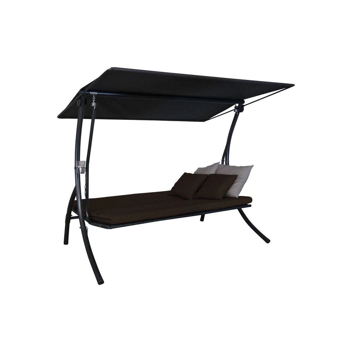Angerer Hollywoodschaukel Motion Smart 3-Sitzer mit Auflagen, Braun, B/T/H: 210 x 145 x 160 cm - Bild 2