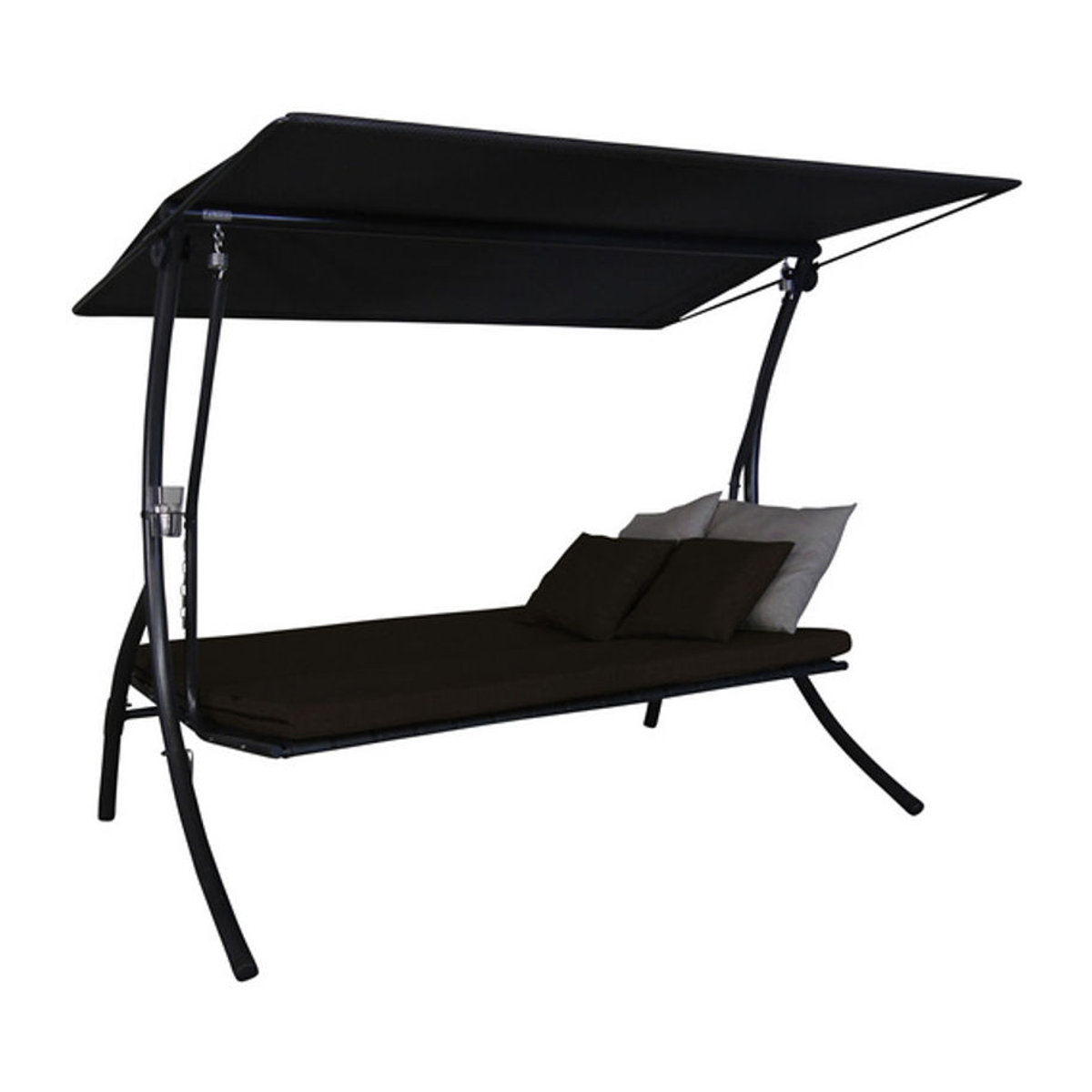 Angerer Hollywoodschaukel Motion Smart 3-Sitzer mit Auflagen, Braun, B/T/H: 210 x 145 x 160 cm - Bild 3