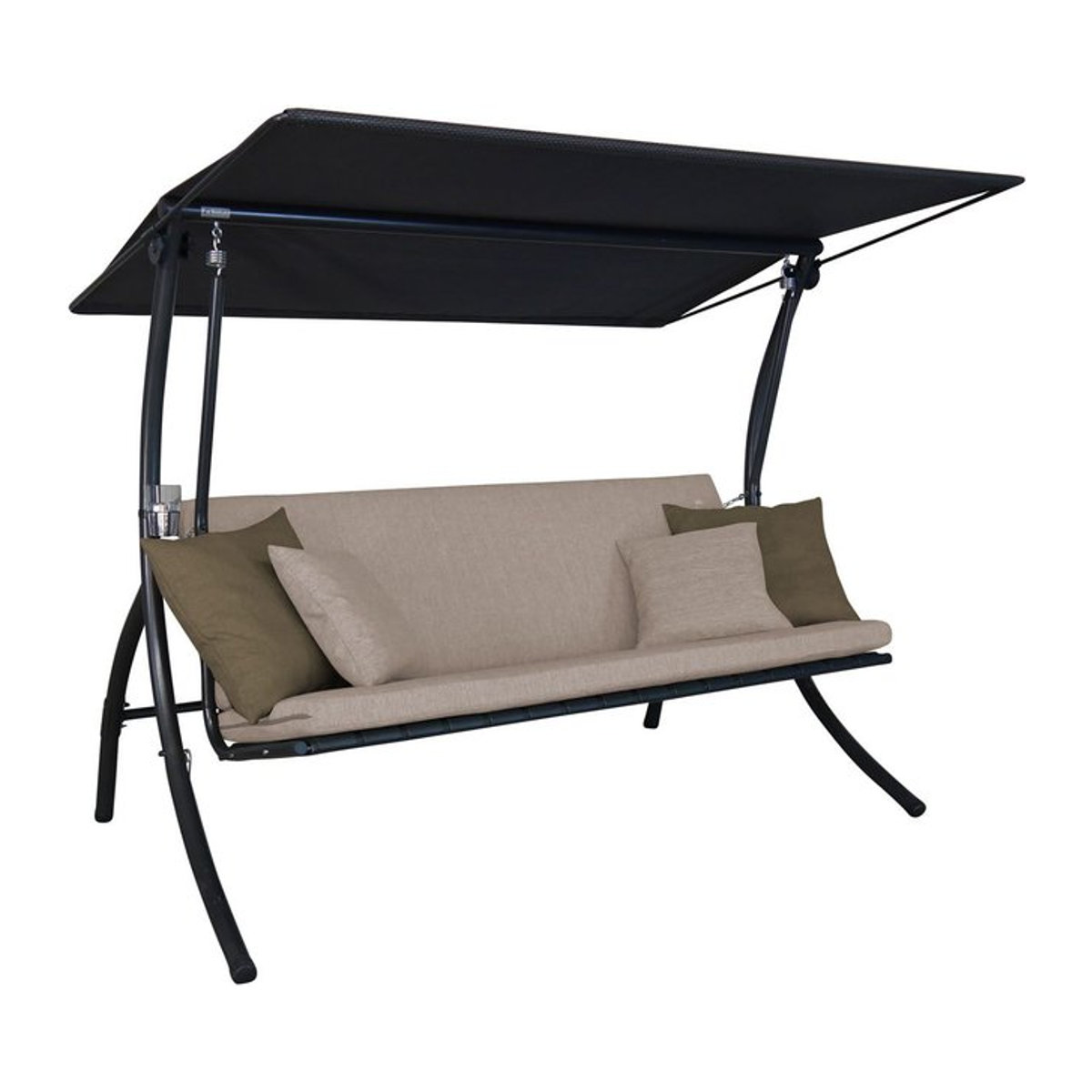 Angerer Hollywoodschaukel Motion Smart 3-Sitzer mit Auflagen in Beige - Bild 1