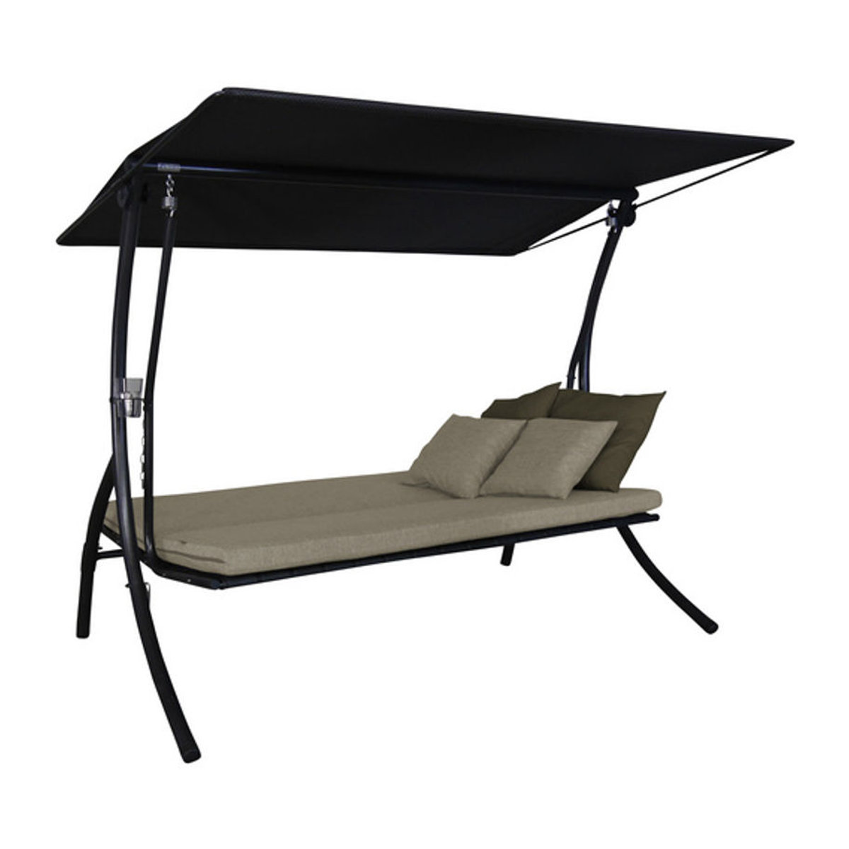 Angerer Hollywoodschaukel Motion Smart 3-Sitzer mit Auflagen in Beige - Bild 3