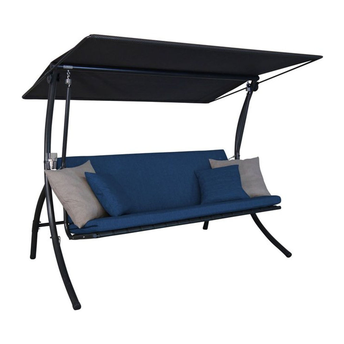 Angerer Hollywoodschaukel Motion Smart 3-Sitzer mit Auflagen in Blau - Bild 1