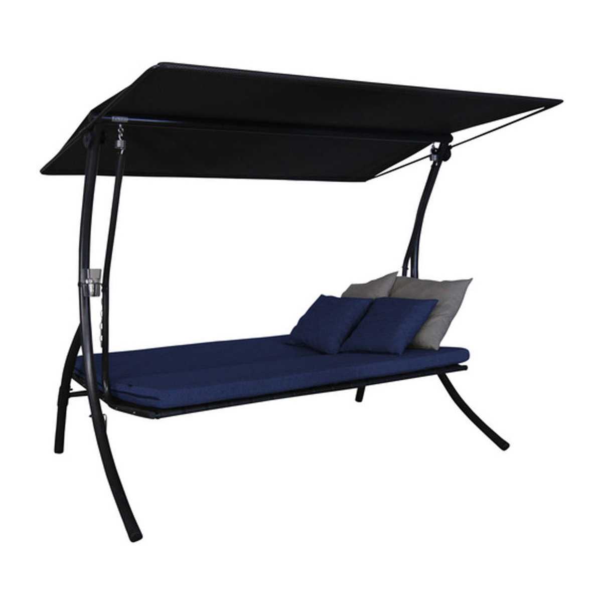 Angerer Hollywoodschaukel Motion Smart 3-Sitzer mit Auflagen in Blau - Bild 3