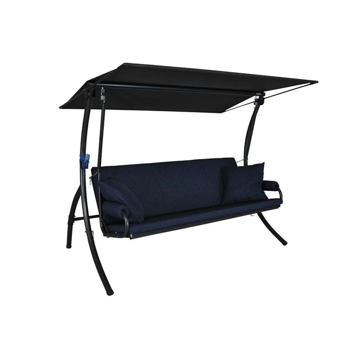 Angerer Hollywoodschaukel WAVE 3-Sitzer in Blau aus Polypropylen und Polyester - Bild 2