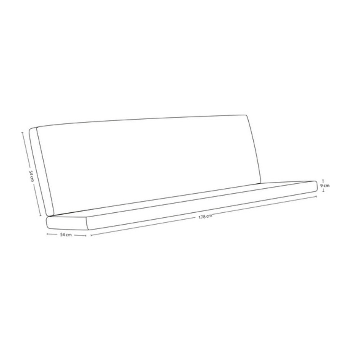 Angerer Hollywoodschaukelauflage Smart, beige, Uni, B x L: 180 x 54 cm - Bild 3