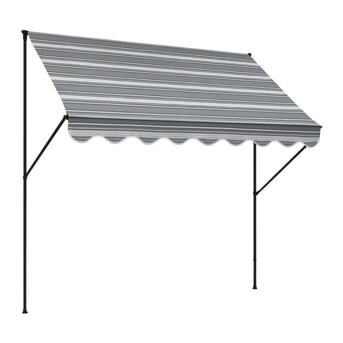 Angerer Klemmmarkise aus Acryl in Grau und Beige, Breite: 300 cm - Bild 1