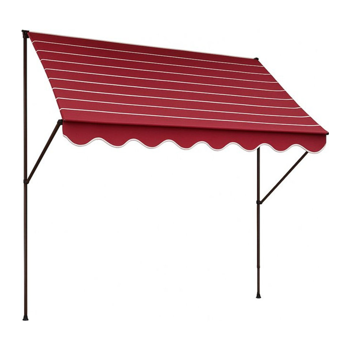 Angerer Klemmmarkise aus Acryl in Rot und Beige mit einer Breite von 300 cm - Bild 1