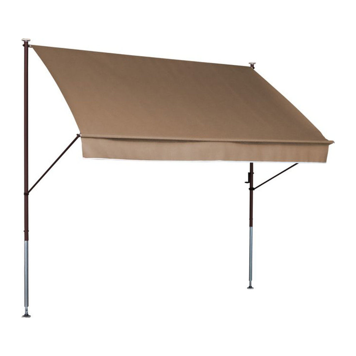 Angerer Klemmmarkise aus Acryl in Taupe meliert und Grau, Breite: 150 cm - Bild 1