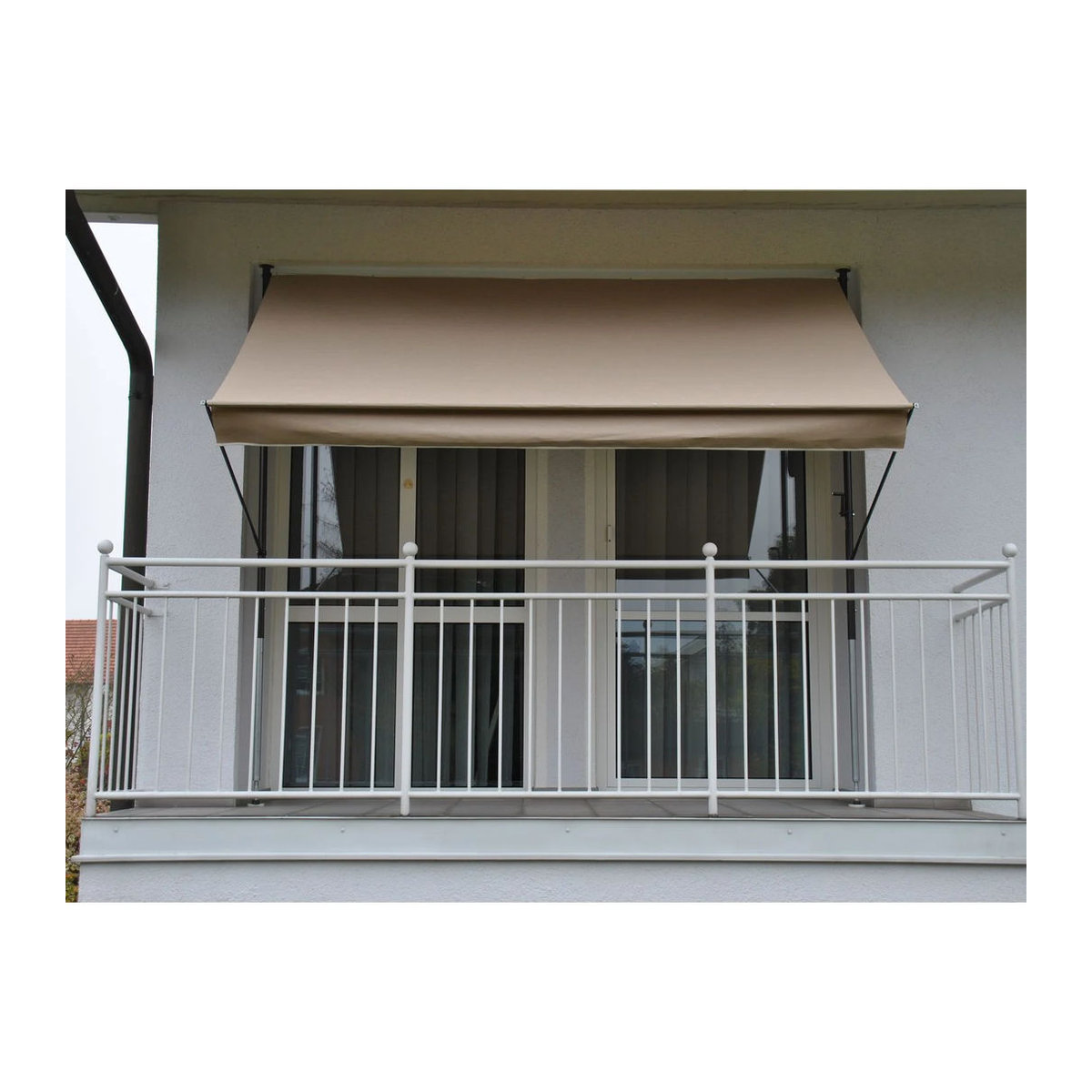 Angerer Klemmmarkise aus Acryl in Taupe meliert und Grau, Breite: 150 cm - Bild 2