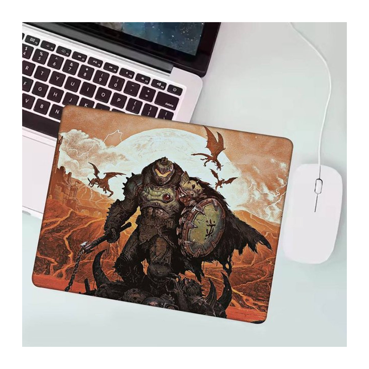 Anime A-DOOM-Eternal Klassisches Mousepad mit Anti-Slip-Gummierung für Gamer, Bunt - Bild 1