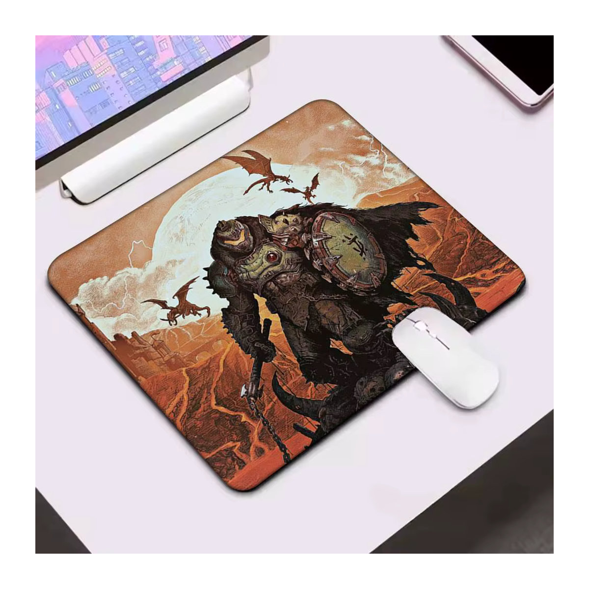 Anime A-DOOM-Eternal Klassisches Mousepad mit Anti-Slip-Gummierung für Gamer, Bunt - Bild 2