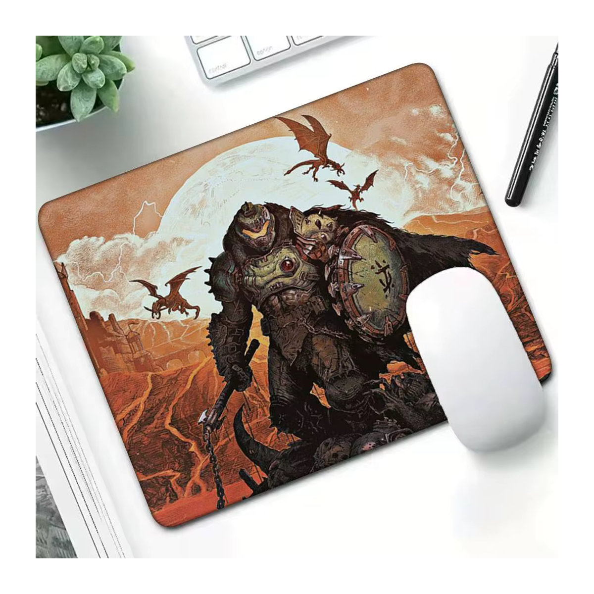 Anime A-DOOM-Eternal Klassisches Mousepad mit Anti-Slip-Gummierung für Gamer, Bunt - Bild 3