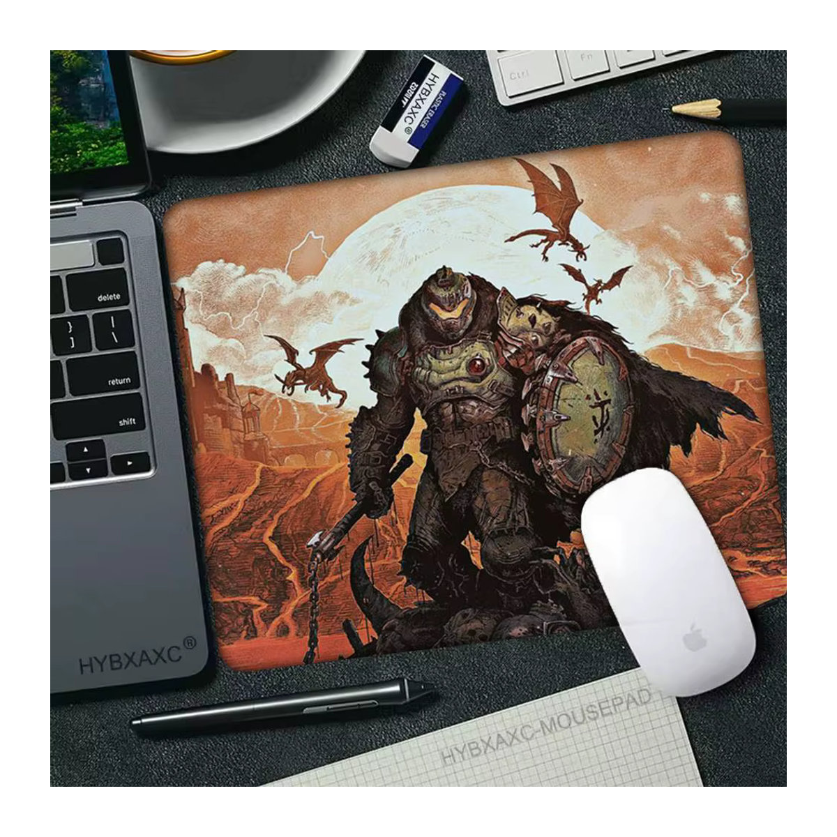 Anime A-DOOM-Eternal Klassisches Mousepad mit Anti-Slip-Gummierung für Gamer, Bunt - Bild 4