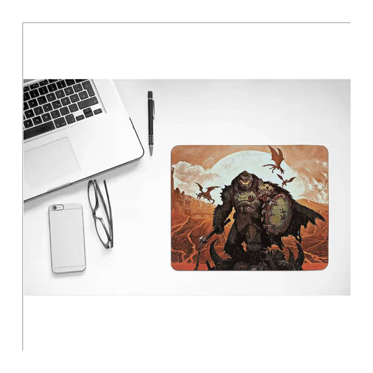 Anime A-DOOM-Eternal Klassisches Mousepad mit Anti-Slip-Gummierung für Gamer, Bunt - Bild 7