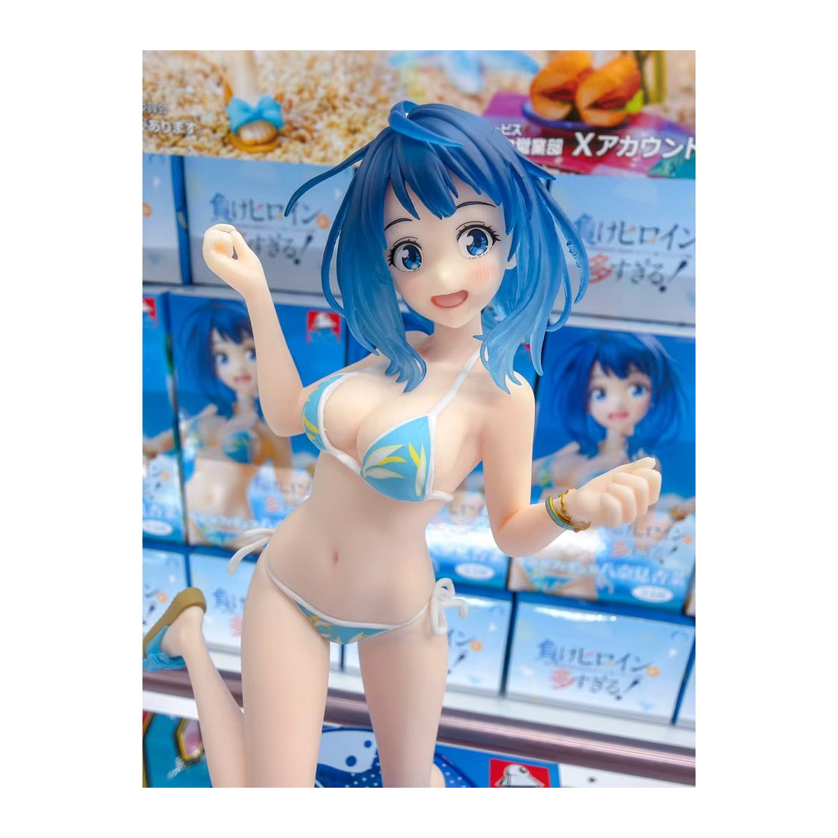 Anime Actionfigur Yanami Anna Badeanzug-Version aus System-Service Makeine in Weiß und Blau - Bild 2