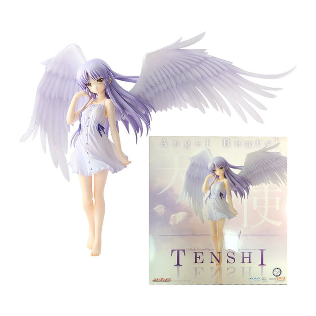 Anime Angel Beats! Tachibana Kanade Figur Tenshi 1/8 Scale PVC Actionfigur in Weiß, Höhe: 15 cm - Bild 1