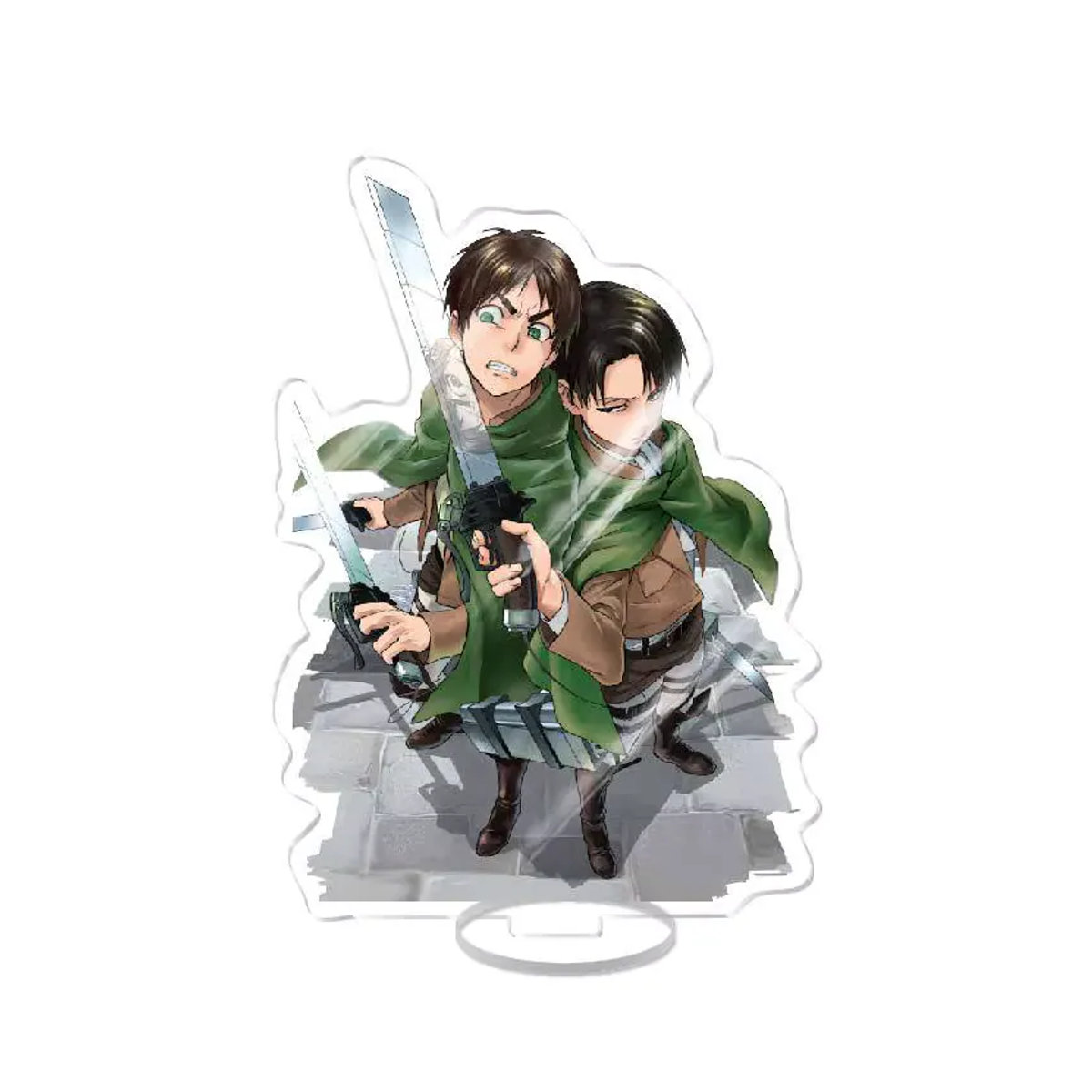 Anime Attack On Titan Eren Levi Acryl-Standfigur aus Kunststoff, mehrfarbig, Deko-Tischfigur für Fans - Bild 2