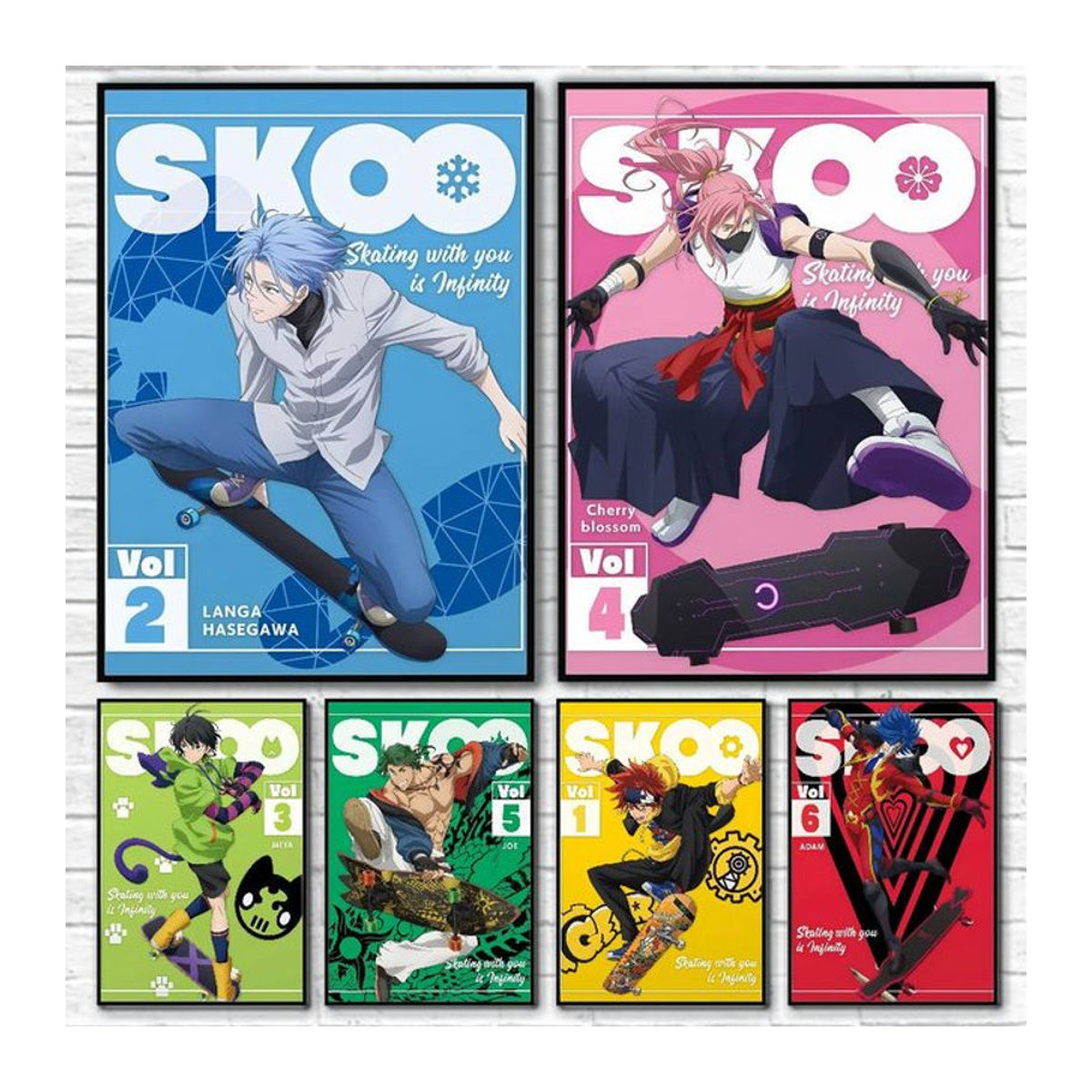 Anime Cool Boy S-Sk8 The Infinity Wandposter, selbstklebend, mehrfarbig, Papier, Rechteckig, Breite: 20 cm, Höhe: 15 cm - Bild 1