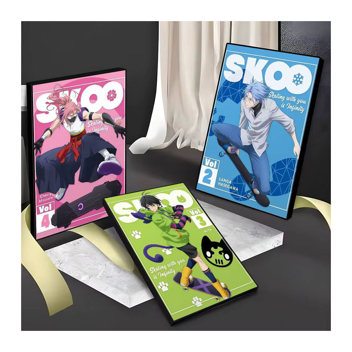 Anime Cool Boy S-Sk8 The Infinity Wandposter, selbstklebend, mehrfarbig, Papier, Rechteckig, Breite: 20 cm, Höhe: 15 cm - Bild 5