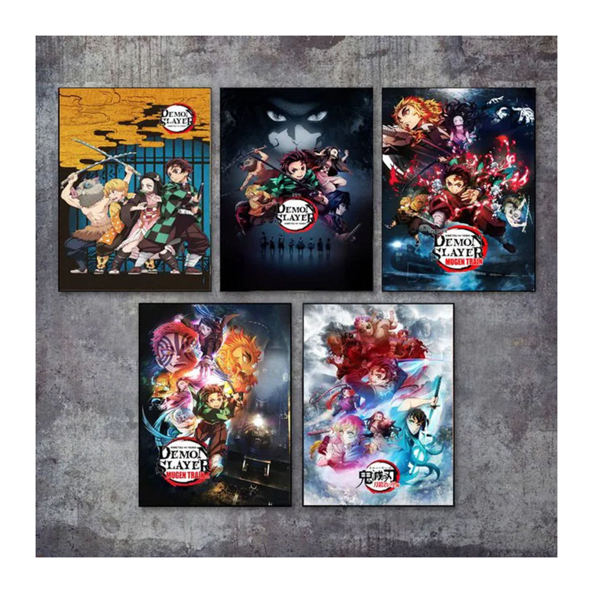 Anime Demon Slayer Klassischer Leinwanddruck als mehrfarbiges Charakter-Poster im Hochformat zur Wanddekoration für dein Kinderzimmer - Bild 1