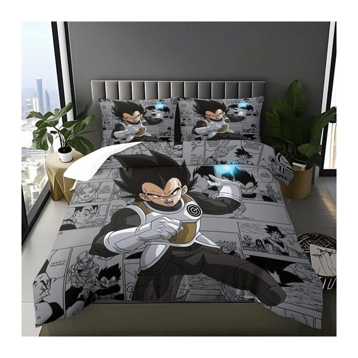 Anime Dragon Ball Bettwäsche Set mit Bettbezug und Kissenbezügen in Mehrfarbig, Binchi Fitness - Bild 1