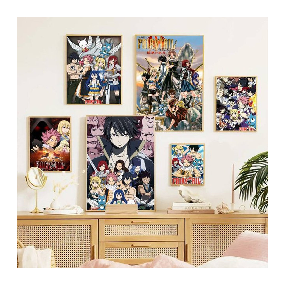 Anime Fairy Tail Wandkunst Poster in HD Qualität, mehrfarbig, rechteckiges Papierformat für deine Wohnkultur - Bild 1